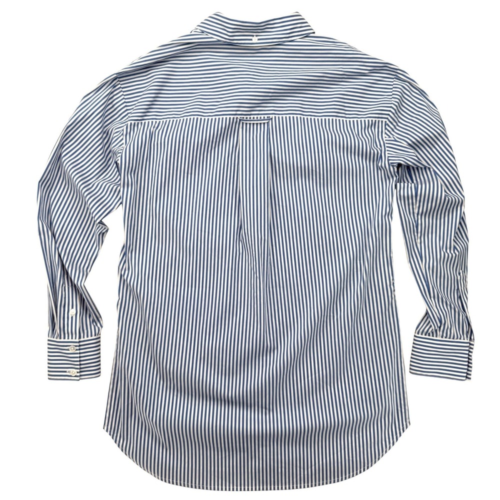 Veronica Beard Lloyd Stripe Crest Button Down Shirt Womens 2 Blue White Preppy - Picture 3 of 9